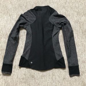 Lululemon Grey Black Trim Front Zip Jacket 4
